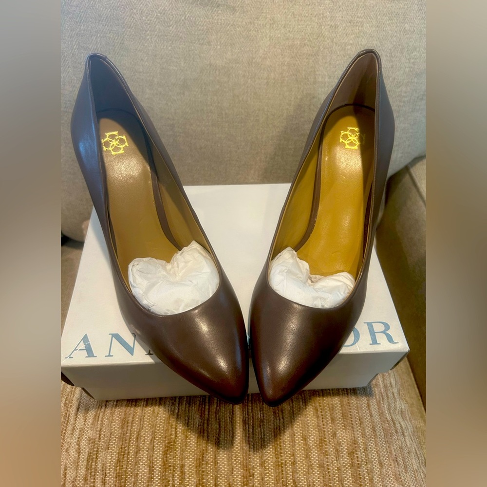 Ann Taylor Brown Leather Women's Pumps